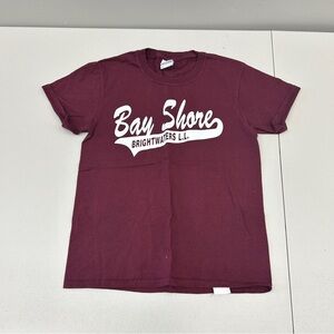 Bay Shore boys Maroon T-Shirt size M